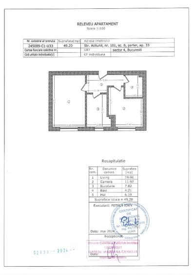 Proprietar – 2 camere decomandat, 50 mp, bloc nou P+3, parter – Șos. Giurgiului - 13