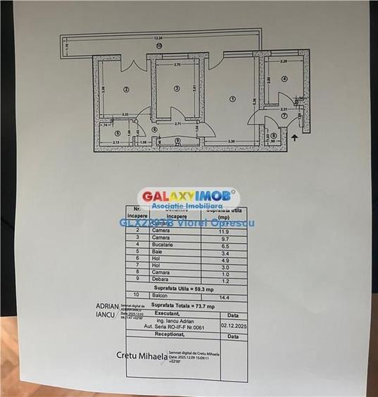 Apartament cu 3 camere, 70 de mp, Restaurant Alba, Titan - 1