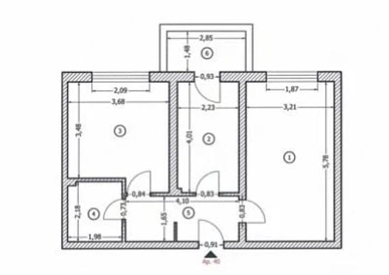 Apartament cu 2 camere decomandat în Sălaj