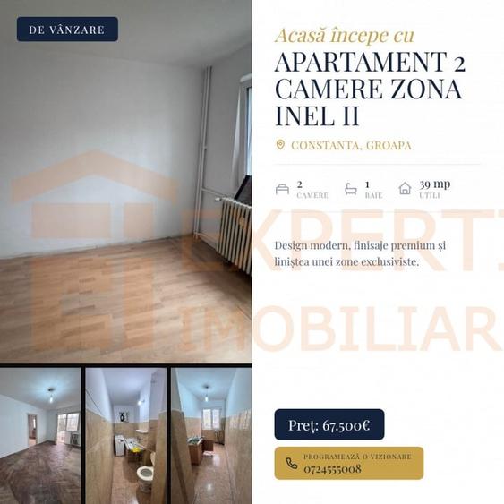 Apartament cu 2 camere semidecomandat în Groapa