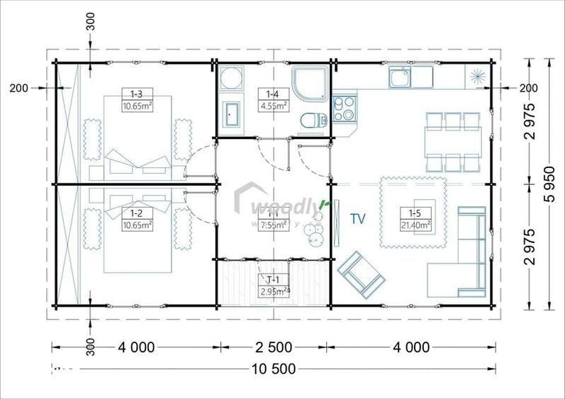 Casa din lemn, modulara, la cheie, de vanzare - 2