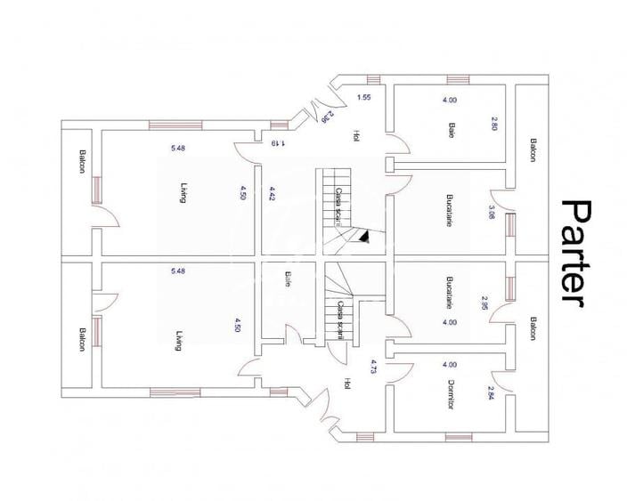 Duplex cu 5 camere cu Canalizare în Tălmaciu
