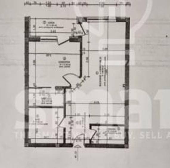 Apartament cu 2 camere semidecomandat, mobilat în Florești