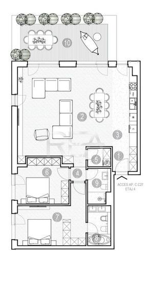 Apartament cu 3 camere semidecomandat în Grivița