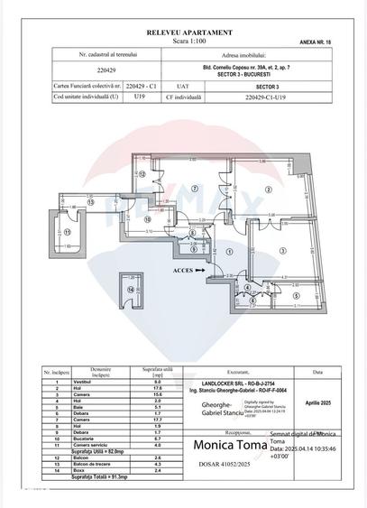 Apartament cu 3 camere în Centrul Istoric
