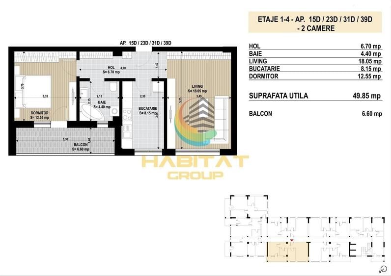 Apartament 2 camere / gata de mutare / Grand Arena - 4