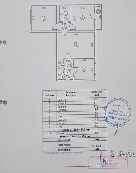 Apartament cu 3 camere semidecomandat în Câmpia Libertății