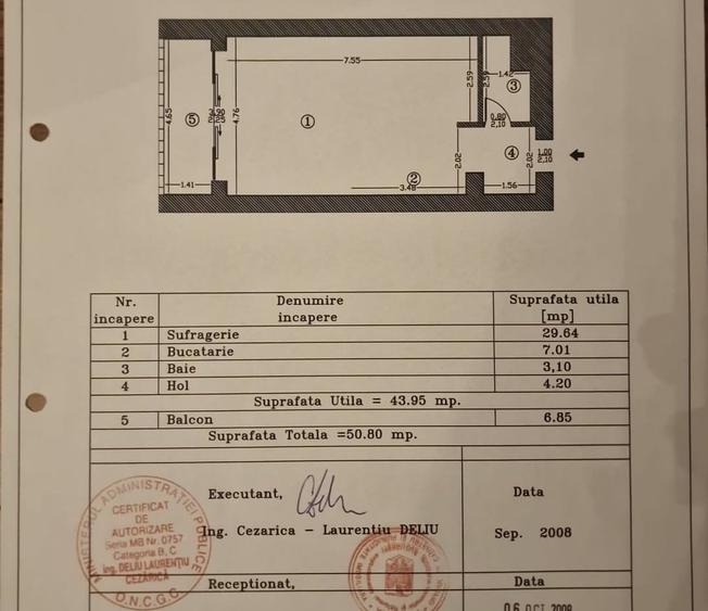 Garsonieră semidecomandată, mobilată în Vitan