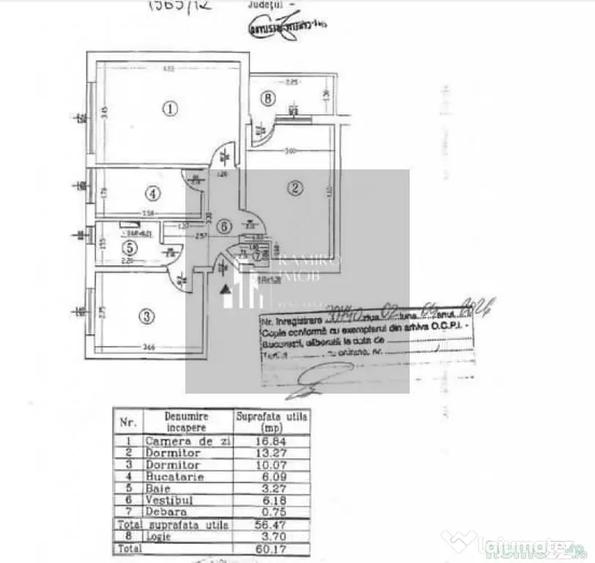 Apartament cu 3 camere decomandat în Brâncoveanu