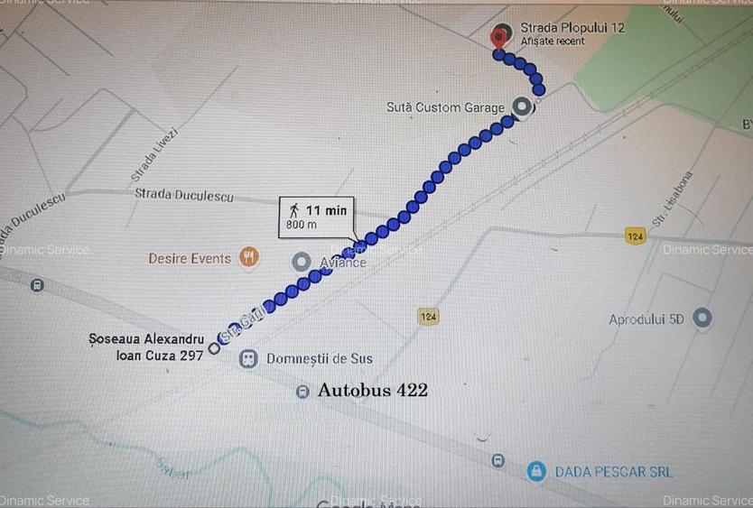 Teren Construcții intravilan de 605 mp, în Domnești