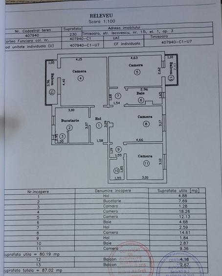 Apartament cu 4 camere decomandat în Complex Studențesc