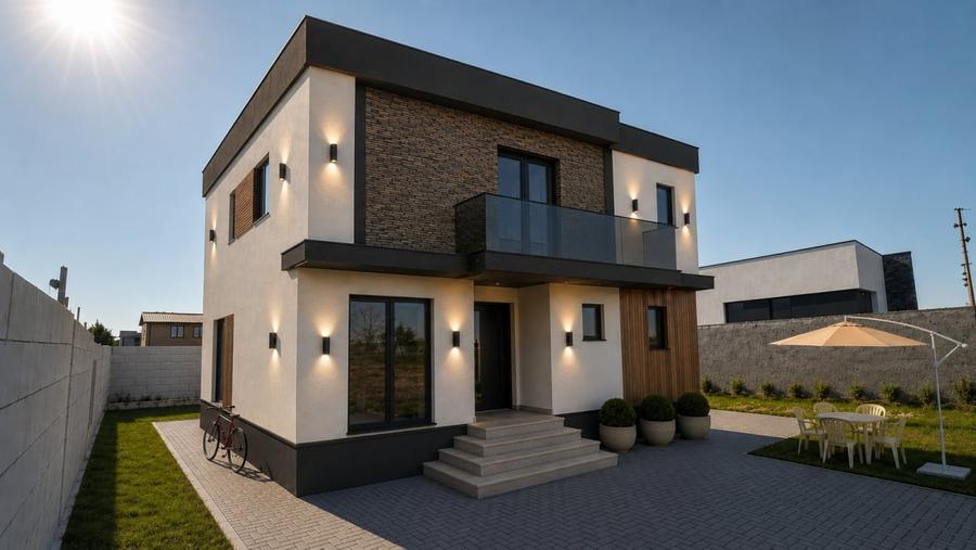 Casă individuală cu 5 camere cu Canalizare în Cumpăna