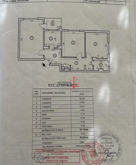 Apartament cu 3 camere decomandat în Basarabia