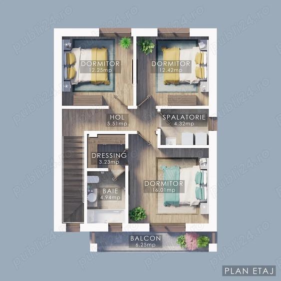 Casă cu 5 camere cu Teren 350 Mp în Bălăceanca