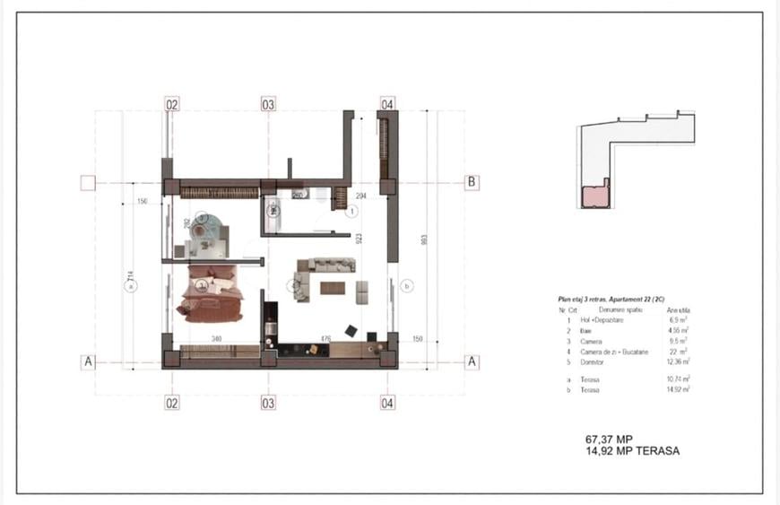 Apartament cu 2 camere decomandat în Nicolae Grigorescu