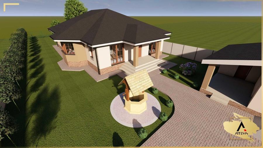 Casa rosu, teren 6000 mp intravilan - 7
