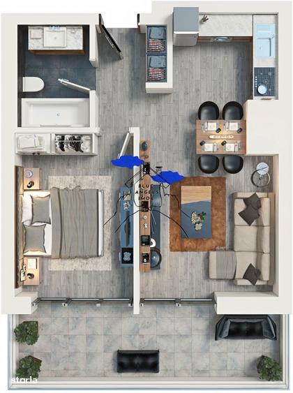 Apartament cu 2 camere în Tractorul