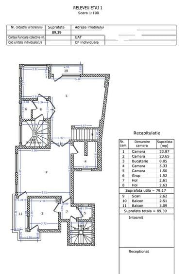 Apartament cu 5 camere decomandat în Dacia