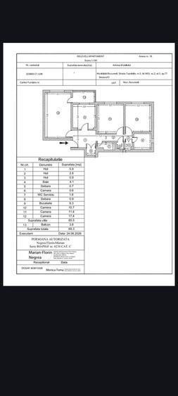 Apartament cu 3 camere decomandat în Rahova
