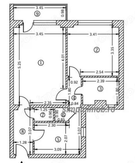 Apartament cu 2 camere decomandat în Iancului