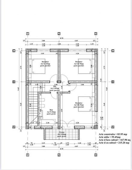 Casă individuală cu 4 camere cu Teren 500 Mp în Șorogari