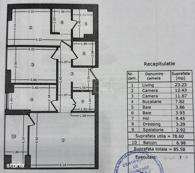 Apartament cu 3 camere decomandat în Banu Manta