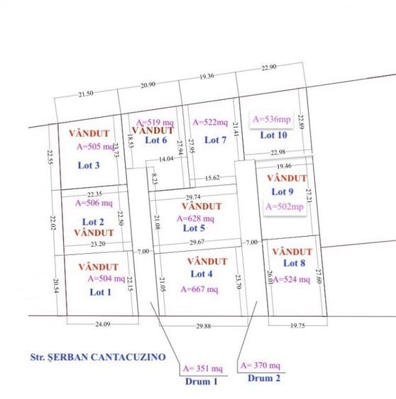 Teren Construcții intravilan de 502 mp, în Ciofliceni