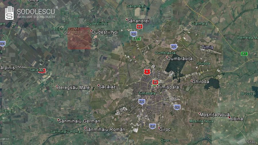 Teren Construcții intravilan de 1938 mp, în Becicherecu Mic