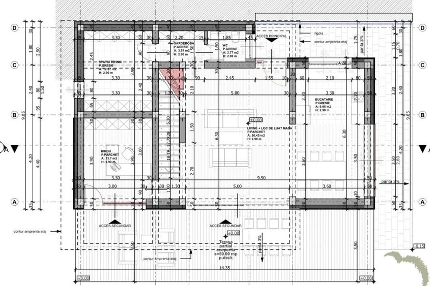 Casă cu 5 camere cu Teren 620 Mp în Baciu
