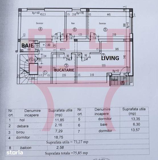 Apartament cu 3 camere în Câmpului