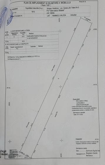 Teren de 1610 mp, în Goranu
