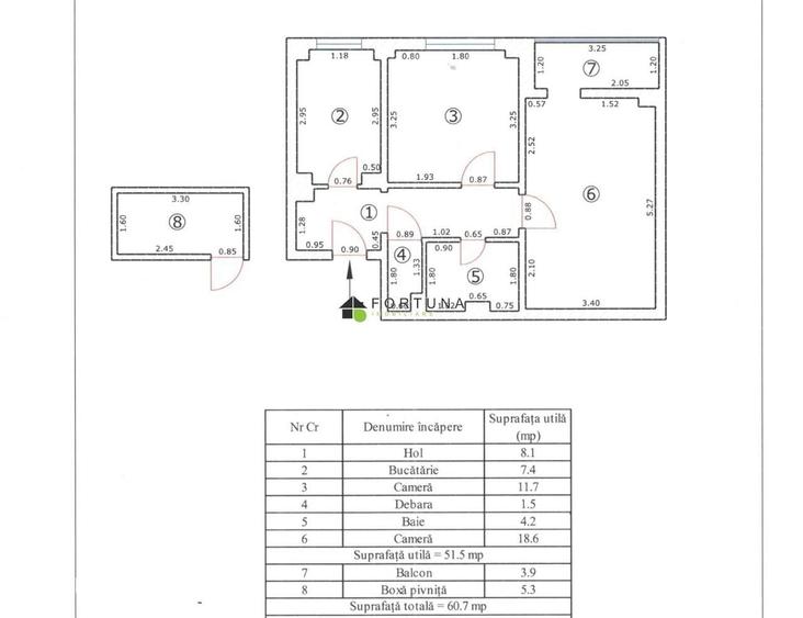 Apartament cu 2 camere decomandat în Centrul Civic