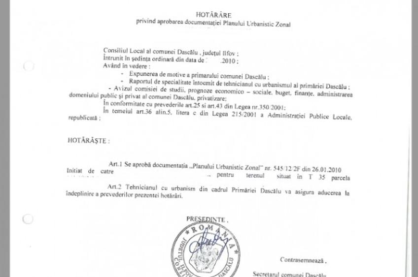Teren Construcții intravilan de 35000 mp, în Dascălu