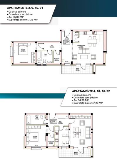 Apartament cu 3 camere decomandat în Livezeni
