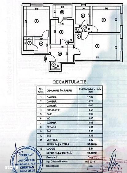 Apartament cu 3 camere semidecomandat în Militari