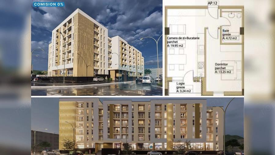 Apartament cu 2 camere decomandat în Republicii