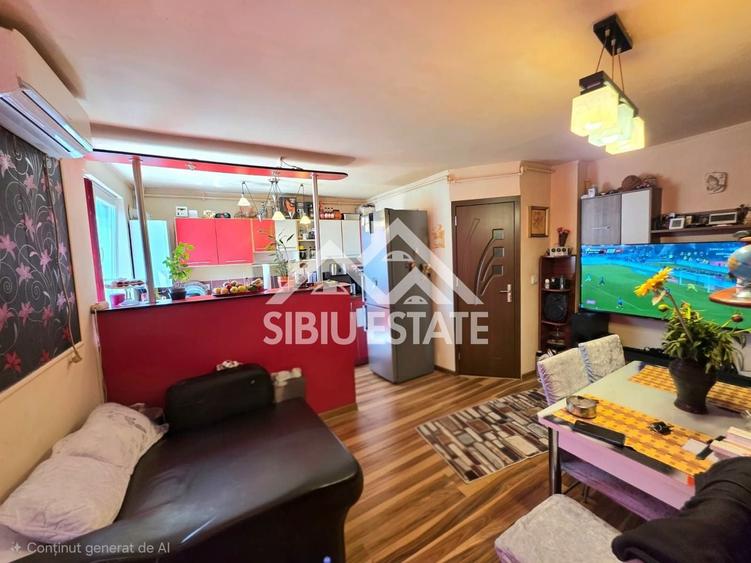 Apartament cu 2 camere semidecomandat, mobilat în Vasile Aaron