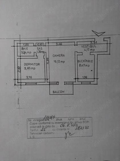 Apartament cu 2 camere semidecomandat în Alexandru cel Bun