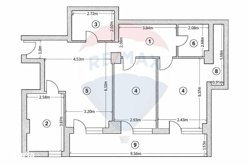 Apartament cu 3 camere în Glina