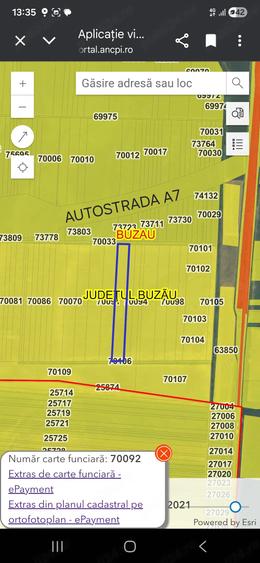 Teren de 11900 mp, în Est