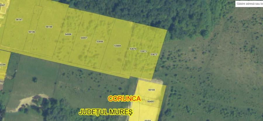Teren de 1000 mp, în Corunca