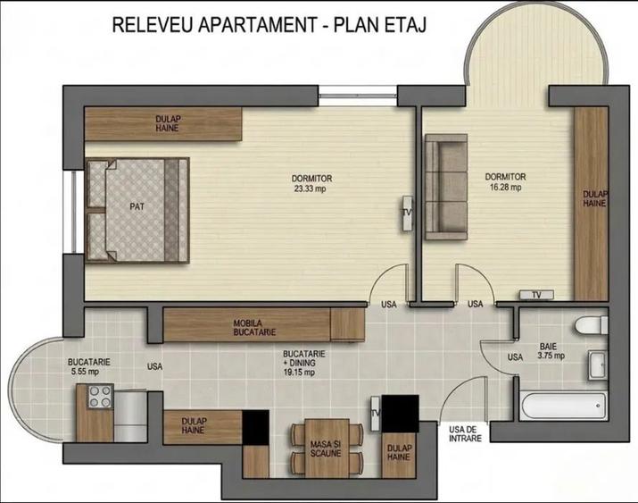 Apartament moder 2 camere in piata Marasti cu parcare - 1
