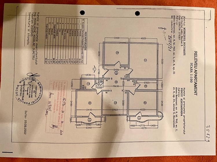 Apartament cu 4 camere decomandat în 13 Septembrie