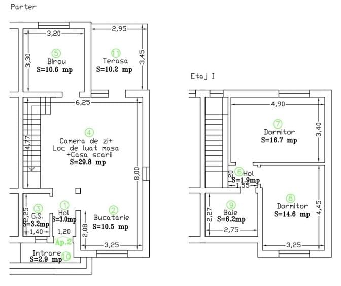 Duplex cu 4 camere cu Canalizare în Moșnița Veche