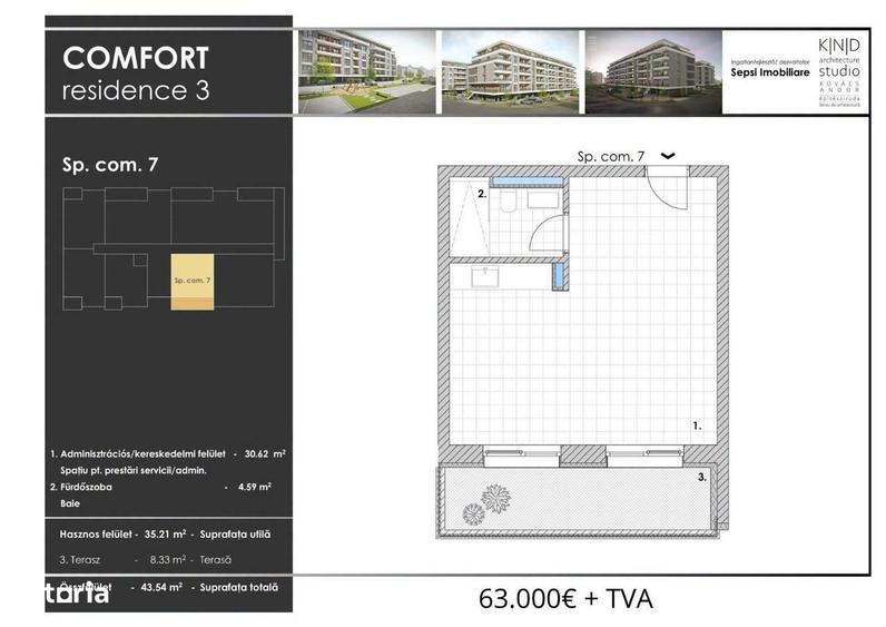 Spațiu comercial, de 44 mp, în Central