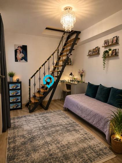 Apartament cu 2 camere decomandat, mobilat în Haliu