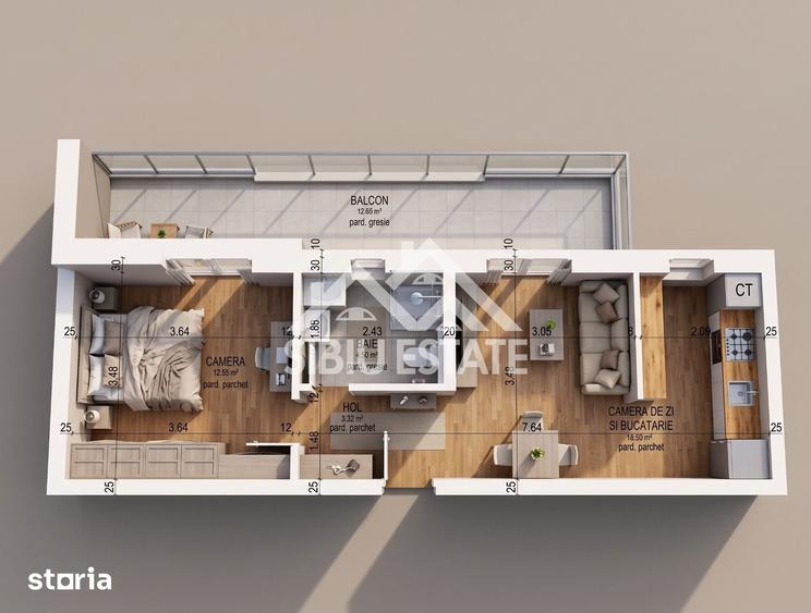 Apartament cu 2 camere în Central