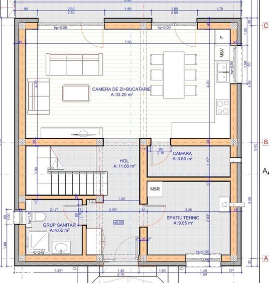 Casă cu 4 camere decomandat în Hărmanului