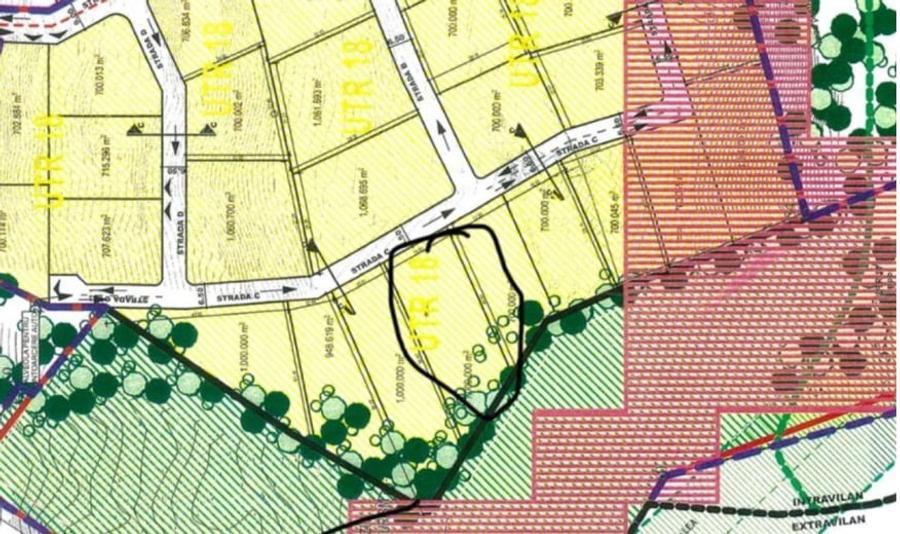 Teren Construcții intravilan de 1000 mp, în Central