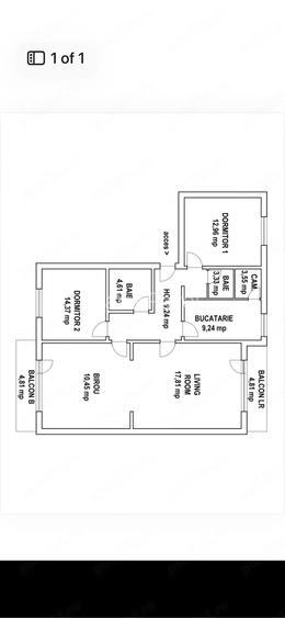 Apartament cu 4 camere decomandat în Ultracentral